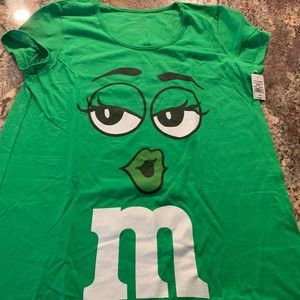 M&M Brand Green Nightshirt NWT L/XL